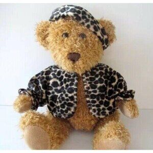 Teddy Bear Dan Dee Collectors Choice  Brown  Dressed Animal Print  Jacket Cute